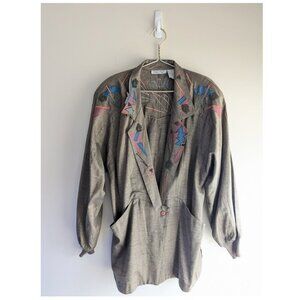Unique Vintage Marc D'alcy Abstract embroidered blazer